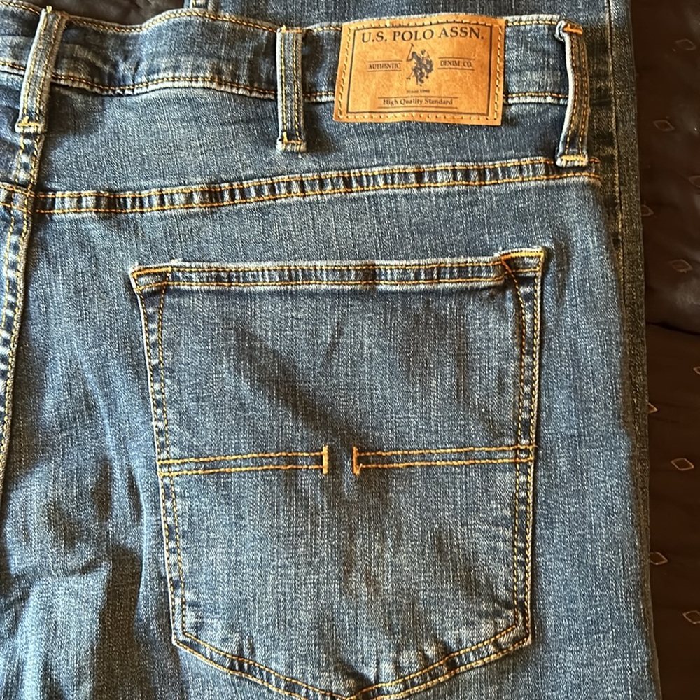 U.S.POLO ASSN. straight leg medium mens blue jeans - Picture 5 of 11
